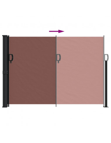 Tenda da Sole Laterale Retrattile Marrone 140x300 cm