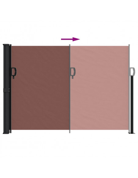 Tenda da Sole Laterale Retrattile Marrone 140x300 cm