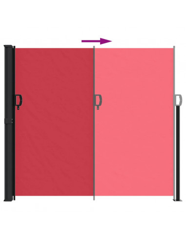 Tenda da Sole Laterale Retrattile Rossa 180x600 cm