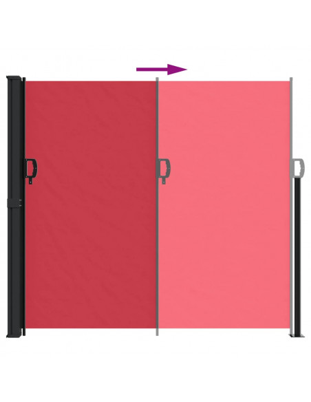 Tenda da Sole Laterale Retrattile Rossa 180x600 cm