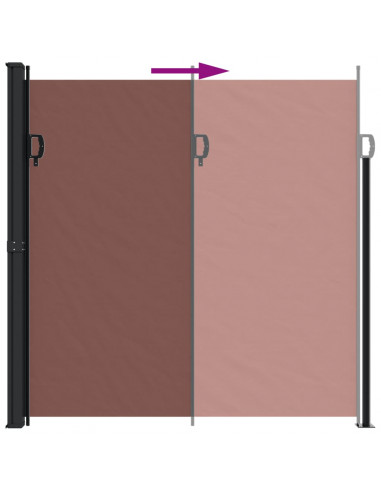 Tenda da Sole Laterale Retrattile Marrone 200x500 cm