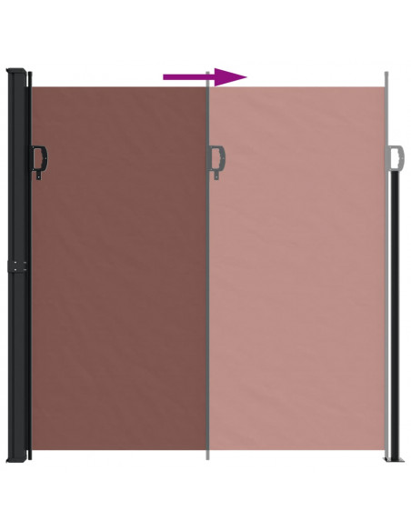 Tenda da Sole Laterale Retrattile Marrone 200x500 cm