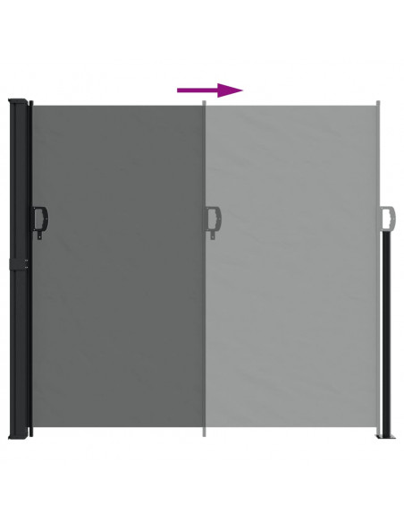 Tenda da Sole Laterale Retrattile Antracite 180x500 cm