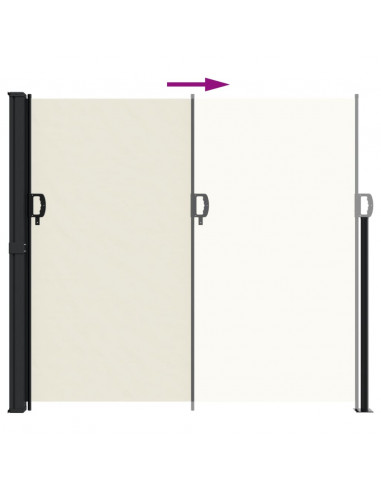 Tenda da Sole Laterale Retrattile Crema 180x500 cm