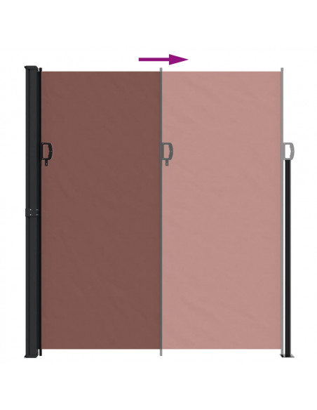 Tenda da Sole Laterale Retrattile Marrone 220x600 cm