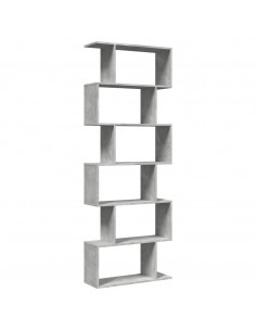 Libreria Divisorio 6Piani Grigio Cemento 70x24x193cm Truciolato 2