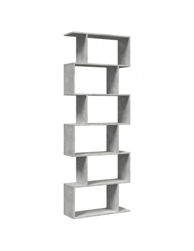 Libreria Divisorio 6Piani Grigio Cemento 70x24x193cm Truciolato
