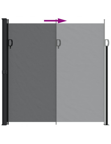 Tenda da Sole Laterale Retrattile Nera 200x300 cm