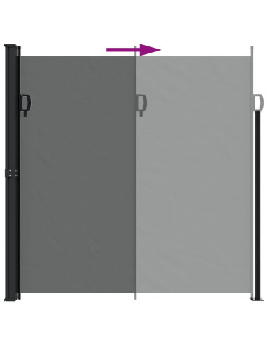 Tenda da Sole Laterale Retrattile Antracite 200x500 cm