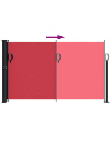 Tenda da Sole Laterale Retrattile Rossa 120x600 cm