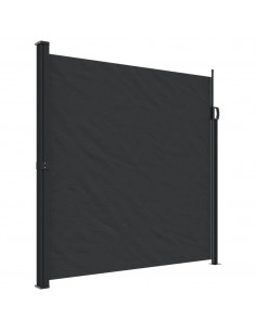 Tenda da Sole Laterale Retrattile Nera 200x500 cm 2
