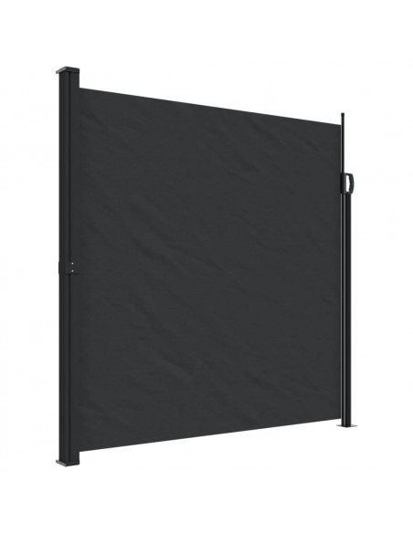 Tenda da Sole Laterale Retrattile Nera 200x500 cm