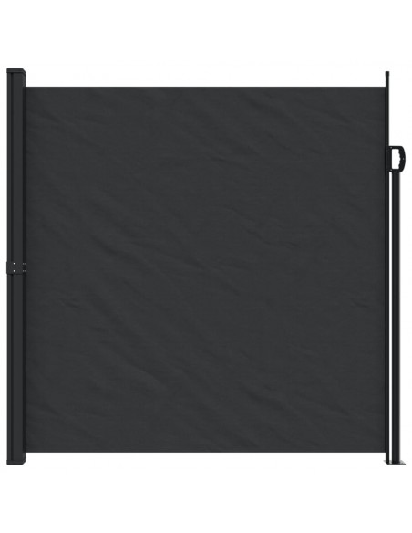 Tenda da Sole Laterale Retrattile Nera 200x500 cm