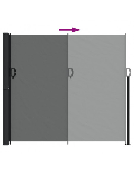 Tenda da Sole Laterale Retrattile Antracite 180x600 cm