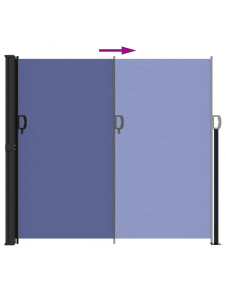 Tenda da Sole Laterale Retrattile Blu 180x600 cm