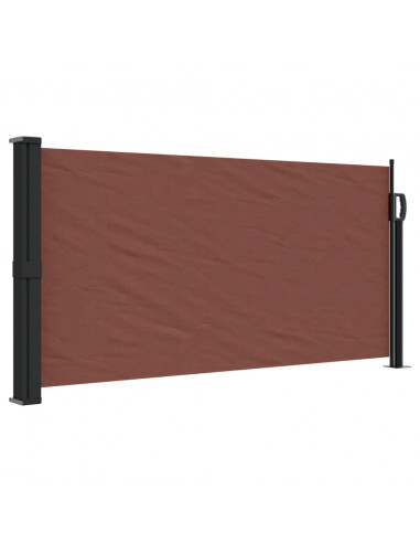 Tenda da Sole Laterale Retrattile Marrone 100x500 cm