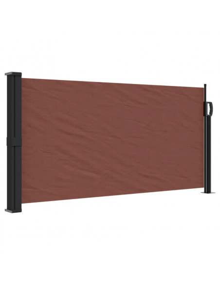 Tenda da Sole Laterale Retrattile Marrone 100x500 cm