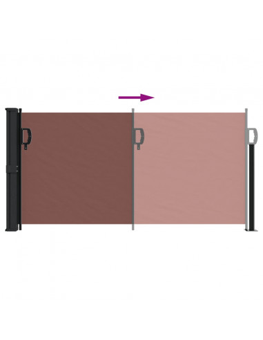 Tenda da Sole Laterale Retrattile Marrone 100x500 cm