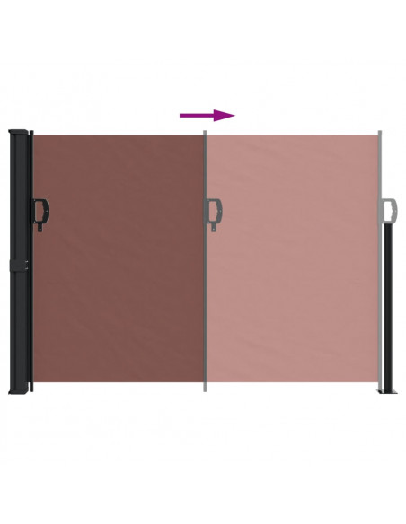 Tenda da Sole Laterale Retrattile Marrone 140x500 cm