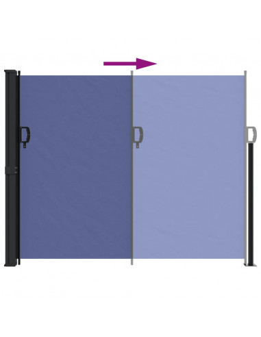 Tenda da Sole Laterale Retrattile Blu 160x500 cm