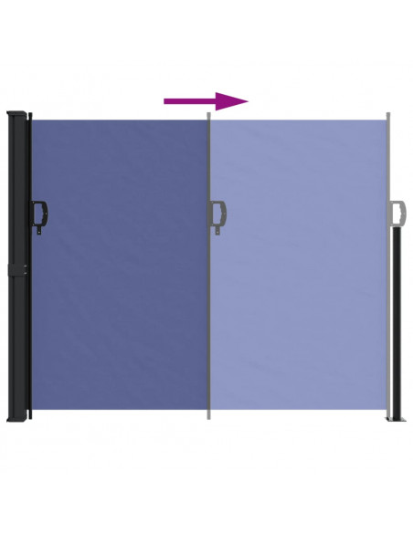 Tenda da Sole Laterale Retrattile Blu 160x500 cm