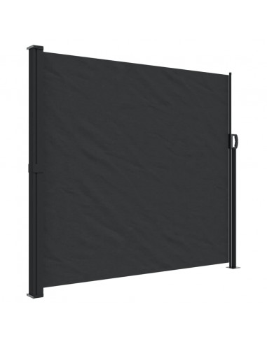 Tenda da Sole Laterale Retrattile Nera 180x500 cm