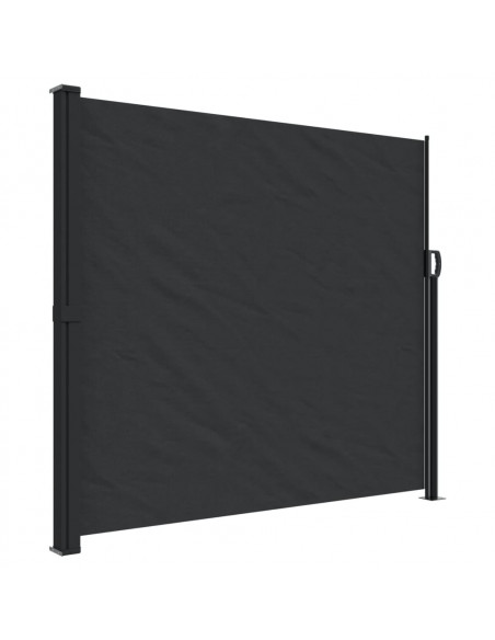 Tenda da Sole Laterale Retrattile Nera 180x500 cm