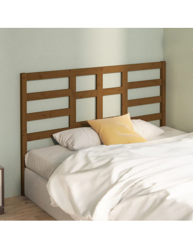 Testiera per Letto Miele 166x4x104 cm in Legno Massello di Pino