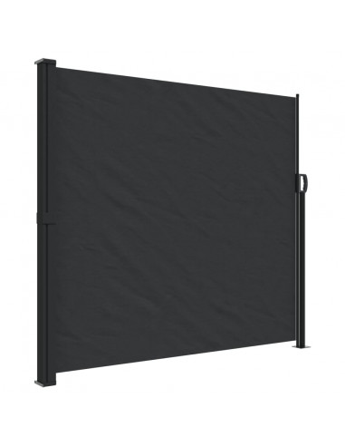 Tenda da Sole Laterale Retrattile Nera 180x600 cm
