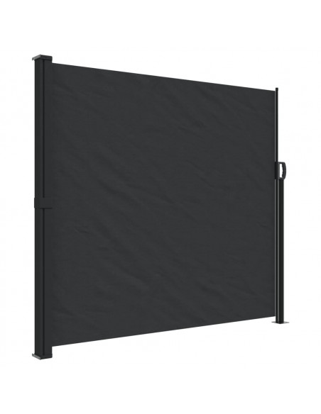 Tenda da Sole Laterale Retrattile Nera 180x600 cm