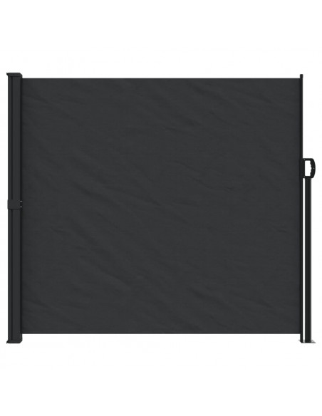Tenda da Sole Laterale Retrattile Nera 180x600 cm