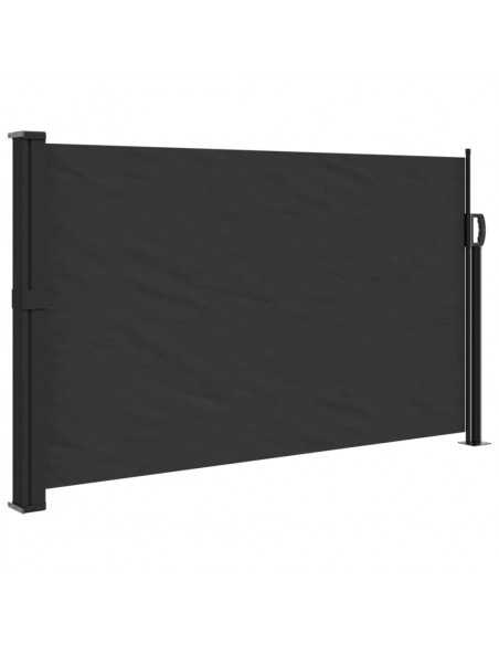 Tenda da Sole Laterale Retrattile Nera 120x300 cm