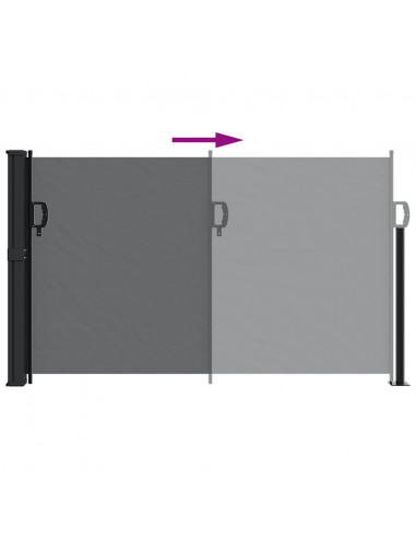 Tenda da Sole Laterale Retrattile Nera 120x300 cm