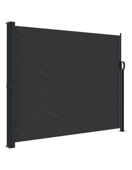 Tenda da Sole Laterale Retrattile Nera 160x300 cm