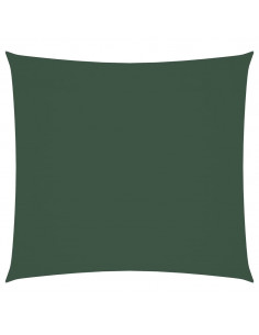 Parasole a Vela in Tela Oxford Quadrato 7x7 m Verde Scuro 2