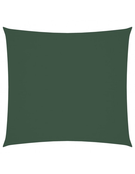 Parasole a Vela in Tela Oxford Quadrato 7x7 m Verde Scuro