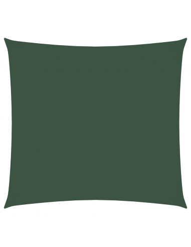 Parasole a Vela in Tela Oxford Quadrato 4,5x4,5 m Verde Scuro
