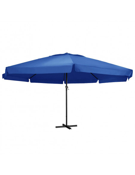 Ombrellone da Esterni con Palo in Alluminio 600 cm Azzurro