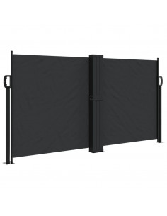 Tenda da Sole Laterale Retrattile Nera 120x600 cm 2