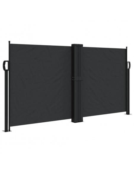 Tenda da Sole Laterale Retrattile Nera 120x600 cm