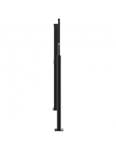 Tenda da Sole Laterale Retrattile Nera 120x600 cm