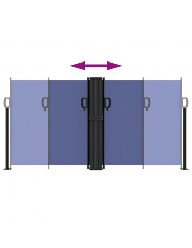 Tenda da Sole Laterale Retrattile Blu 120x600 cm