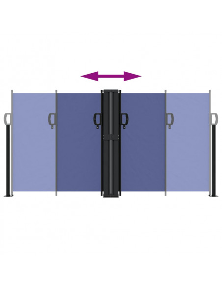 Tenda da Sole Laterale Retrattile Blu 120x600 cm