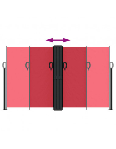 Tenda da Sole Laterale Retrattile Rossa 140x600 cm