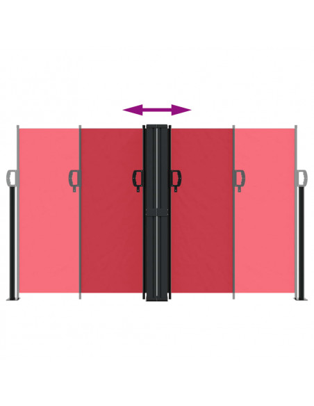 Tenda da Sole Laterale Retrattile Rossa 140x600 cm