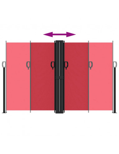Tenda da Sole Laterale Retrattile Rossa 160x600 cm