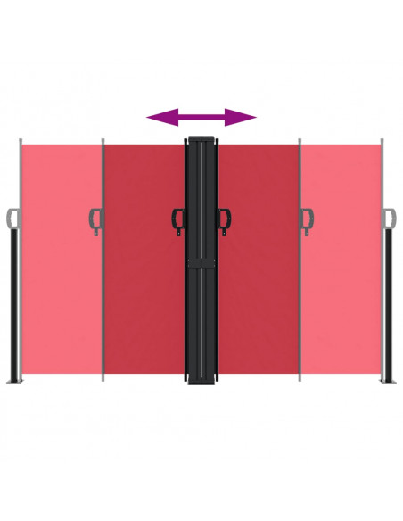 Tenda da Sole Laterale Retrattile Rossa 160x600 cm