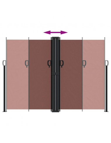 Tenda da Sole Laterale Retrattile Marrone 180x600 cm