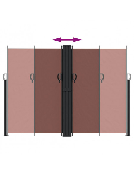 Tenda da Sole Laterale Retrattile Marrone 180x600 cm