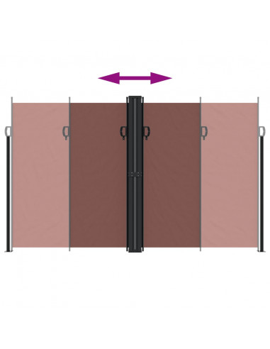 Tenda da Sole Laterale Retrattile Marrone 200x600 cm